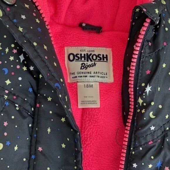 Oshkosh space print winter jacket 18M - Picture 4 of 4